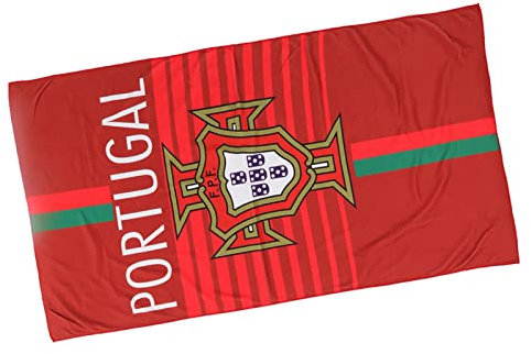 Strandtuch, mit Portugal Flagge ideal für Fans, Badetuch 140x72cm für Strand, Schwimmbad, Reisen