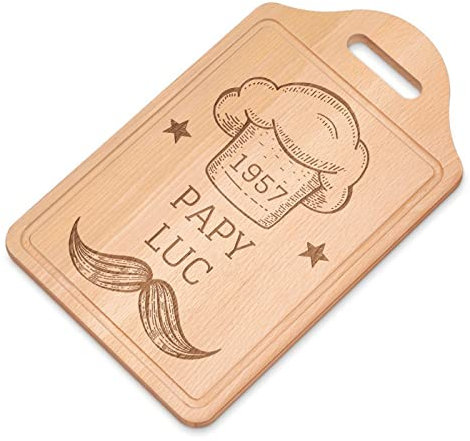 Maverton Planche à découper à personnaliser pour homme - Planche apero pour chef de cuisine - Plateau fromage pour papa - pour anniversaire - cuisine accessoire pour lui - Etoiles