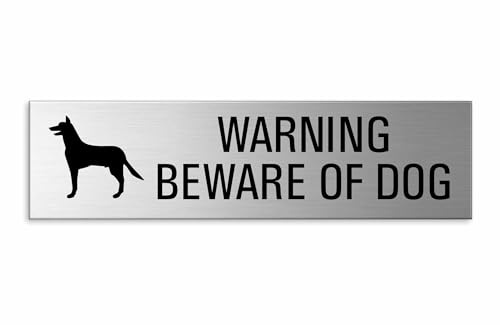 Türschild Beware of the Dog 150 x 40 x 1 mm Aluminium selbstklebend