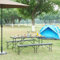 [en.casa] Klapptisch Mark Gartentisch Campingtisch klappbar 180 x 75 x 72 cm tragbar rechteckig Picknicktisch Outdoor Rattanoptik, Schwarz