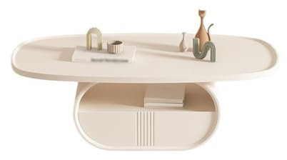 YQINQIN83B Couchtisch Moderner weißer Couchtisch for kleine Wohnzimmer, kreatives minimalistisches Design, luxuriöse Wohnmöbel, einfacher und eleganter Stil Beistelltisch(120cm)