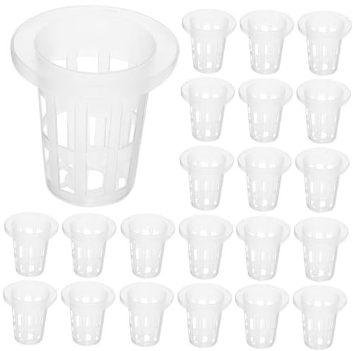 BESPORTBLE 100pezzi Cestini Idroponici Vasi Plastica Riutilizzabili con Rete Mesh per Coltivazione Ideali per Mantenere umidità E Nutrienti nelle Radici delle Piante Perfetti per Giardini E Balconi