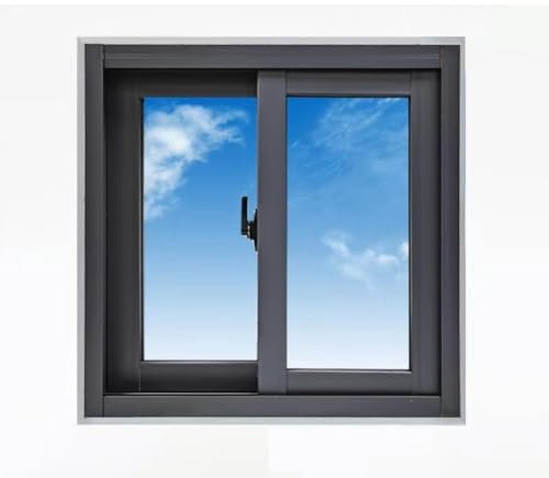 Generico Sostituzione finestre domestiche, Finestra Scorrevole in Alluminio di Grandi Dimensioni, Finestra a vasistas for Cantina, Bagno, capannoni e pollai(32x23in/80x60cm)