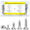 600 pcs Wood Screws Assortment, M3 Countersunk Self Tapping Screws,Stainless Steel Small Screw, Suitable for Furniture, Woodworking, DIY Model Fixing(6mm,8mm,10mm,12mm)