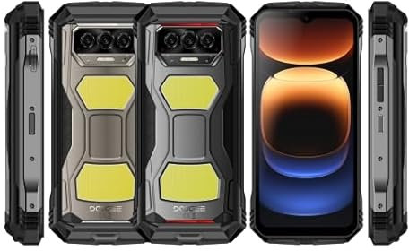 DOOGEE VMAX S Rugged Smartphone 5G, 24GB+256GB, Telefono Indistruttibile, 22000mAh Batteria 33W, 1200LM Luce Campeggio, 108MP Fotocamera, Dimensity 7050 Smartphone Rugged, 6.58 FHD+120Hz, OTG/NFC/GPS
