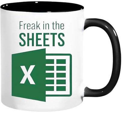 L0famy I Know My Sheets Mug, Funny Account Mug Freak in The Sheets, Spreadsheet Coffee Cup, Work Gifts for Colleagues, Ceramic Birthday Gift for Coworker, Boss, Friends