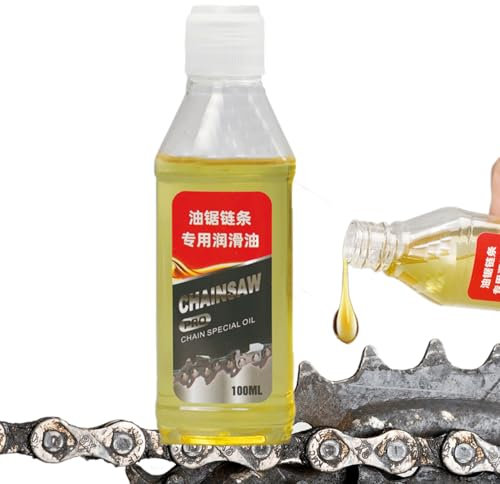 Huile de lubrification de la tronçonneuse, huile de chaîne pour scie à chaîne | Huile de scie à chaîne pour scie à chaîne électrique | 100 ml de lubrifiant synthétique à la rouille, solvant pénétrant