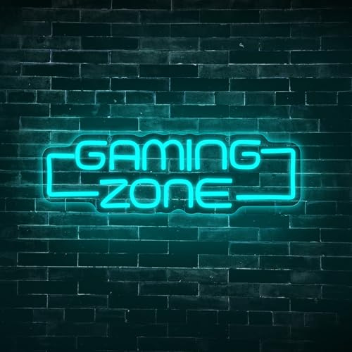 Neonlicht Schild Spiel Neonschild USB Gamer Neon Light Schild Licht Lampe | Led Leuchtreklame Gaming Zone Wanddekoration Deko für Schlafzimmer, Spielzimmer, Bar, Kinderzimmer Game Room Jungen
