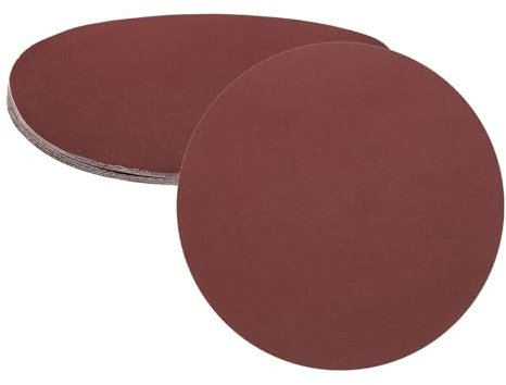QUARKZMAN 15Stk 200mm Selbstklebend Schleifscheiben 180 Körnung Lochlose | Aluminiumoxid Schleifpapier Runde Nass/Trocken Schleifpapiere Zum