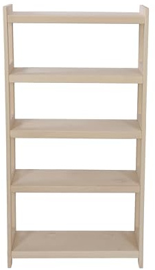 Stolarstwo Wochnik S.C. Schwerlastregal aus massivem Buchenholz, 173×60×43 cm (H×B×T), 5 Böden, bis 60 kg pro Boden, extra stabil, Werkstattregal, Kellerregal, freistehend