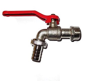 Kugelhahn Garten Wasserhahn Gartenhahn 1/2 Zoll Griff rot