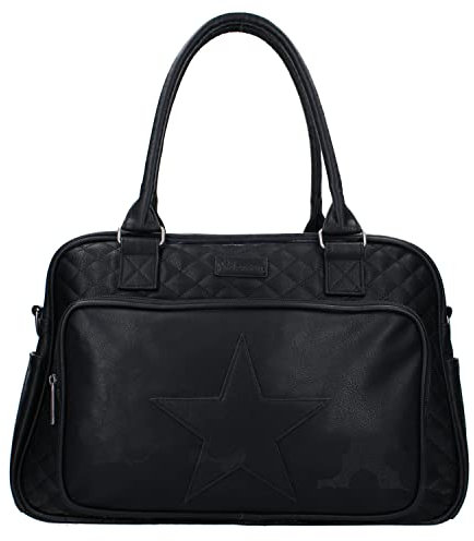 Kidzroom 030-7883-4 Wickeltasche Coloured Stars Diaper Bag, schwarz
