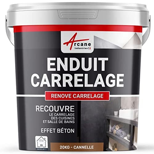 ARCANE INDUSTRIES Fliesenputz für Wände und Böden für Badezimmer und Küche - RENOVE FLIESEN Zimt-20 kg (13 m²)