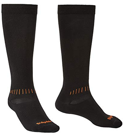 BRIDGEDALE Ski Race Calcetines, Unisex adulto, Negro/Naranja, Única