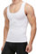 KOCLES Herren Bauchweg Body Shaper Kompression Tank Top Weste Shirt Bauchweg Shapewear, Weiss/opulenter Garten, XL