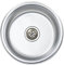 vidaXL Evier de Cuisine avec Crépine et Piège Evier Encastré Evier Rond Surface Anti-rayure Maison Intérieur Durable Acier Inoxydable 42 x 16 cm