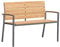 OUTLIV. Pamplona 2-Sitzer Gartenbank 120 cm mit Gestell aus Edelstahl in Grau und Sitzfläche aus Teakholz in Teak Natur