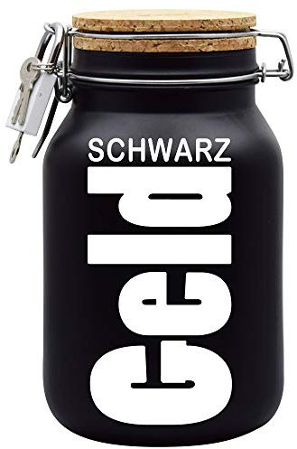 Spardose Schwarzgeld Geld Geschenk Idee Schwarz XL