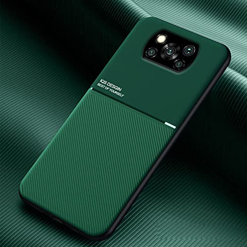 TIANCI Hülle für Xiaomi Poco X3 Pro/Poco X3 NFC, Textur rutschfest und Stoßfest Schutzhülle, [Hautfreundliches PU-Leder] [Ultradünnes TPU] Handyhülle für Xiaomi Poco X3 Pro/Poco X3 NFC-Grün