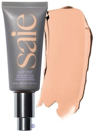 Saie Slip Tint Tinted Sunscreen for Face, SPF 35, Three + Half (1.35 oz)