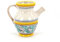 Vaso con manico, anfora con beccuccio, brocca, quartara H 15 in ceramica siciliana di Caltagirone fatta a mano
