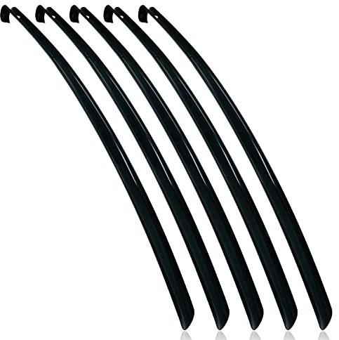MTS care Finley Ergoflex Schuhlöffel Set aus 5 Stück - Schuhanzieher/Shoe Horn 70cm lang aus Kunststoff - rückenschonende Schuh-Anziehhilfe - unzerbrechlich und flexibel