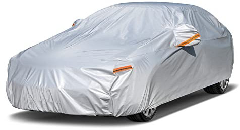 Kayme Autoabdeckung Wasserdicht Atmungsaktiv Passend für Mercedes-Benz E Klasse W124(1992-1996),Vollgarage Autoplane für Sonne Staub Schutz,Auto Abdeckplane Faltgarage Abdeckung(3-7 Tage liefern)