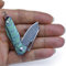 JPCRMOV Mini Klappmesser Damast Taschenmesser Outdoor Messer Schlüsselanhänger Tc4, klein Survival Messer Neck Knife EDC Camping (Grün)