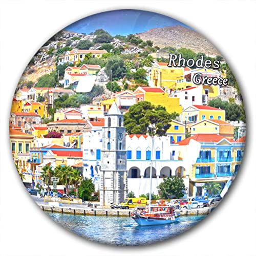 Greece Rhodes Fridge Magnet Refrigerator Stickers Decorative Magnet Travel Souvenir Crystal Glass