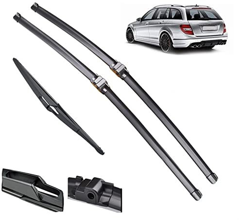 SCHAAN Scheibenwischer Teile Für Mercedes-Benz C-Klasse W204 2009-2012 Scheibenwischer Vorne Hinten Wischerblätter Set Windschutzscheibe Windschutzscheibe Vorne Hinten 24+24+12