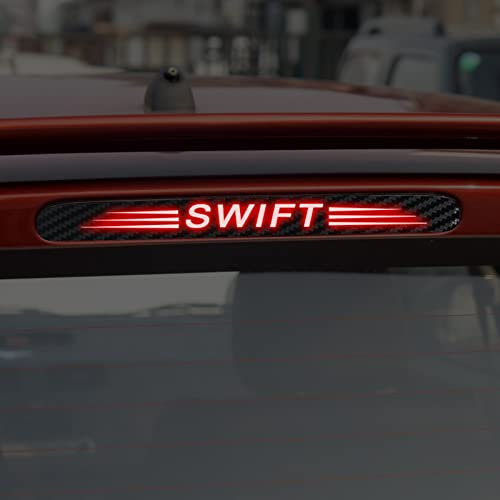EAGLEG 1 Stück Auto Bremslicht Aufkleber für Suz-uki Swift, Kohlefaser Zusatzbremslicht Schutzfolie High Position Bremsleuchte Abdeckung Dekoratives Zubehör,A