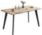 CLIPOP Küchentisch Esszimmertisch 140 x 80 cm - 4 Personen gerecht | Naturtöne MDF-Matt-Fläche | Stahlbeine - Rechteckige Tischplatte