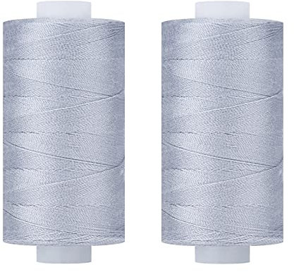 Simthread Nähgarn Quiltgarn Erschwingliches Allzweckgarn 2 Grau - 400 Yards/Spule, Polyester 100%