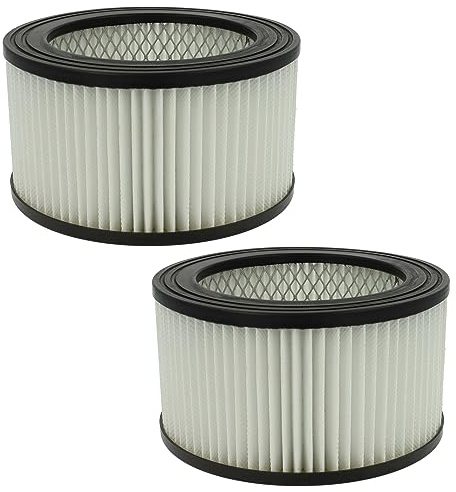 vhbw 2x Staubsaugerfilter kompatibel mit VONROC VC505AC | VC507DC, VC808AA Aschesauger - HEPA-Filter Schwarz Weiß