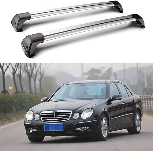 Dachgepäckträger für Benz E Class W211 Sedan 2002-2008, 2-teiliger Kreuzschienen Dachträger, Aluminium Dachträger Querträger Grundträger Querbalken