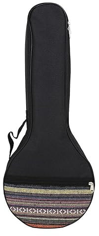 Banjo-Tasche 4-saitiger Banjo-Koffer Nationalstil verdickte Baumwolle Wasserdicht Banjo Instrument Rucksack mit Griff und verstellbarem Gurt