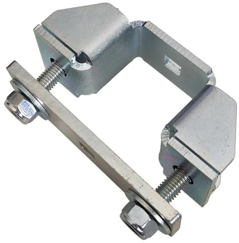 1 Stück 4 mm Dicke Schwerlast vierkant Quadratrohrschelle, Bügelschelle, Balkenschelle, Befestigungsschelle, Profilschelle, Rohrhalterung mit 6 mm Dicke Platte, Stahl verzinkt (A: 40 x B: 40 mm)