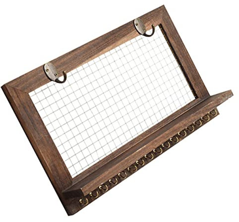 AOKWAWALIY Wand-Schlüsselhalter, Post-Organizer, Wandhalterung, Holz-Schlüsselhalter, Wand-Schlüsselhaken, Briefhalter, Wand-Organizer, Foto-Leiste Autohaken, Schlüsselhaken, Organizer, Metall,
