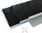 Retsun 5 Sets Ultra-Wide Dual-Layer Door Brush Seal Strip – 87mm (3.4) Width, 880mm (34.6) Length, Silver Aluminum Frame with Durable Black PP Bristles, Dustproof & Weatherproof (Double2.5, 5)