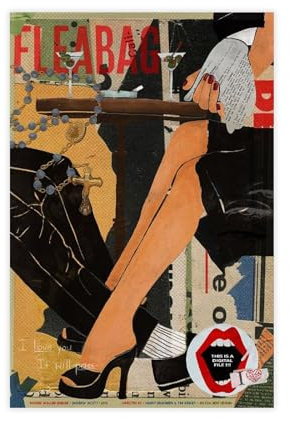 AAVEDA TV Fleabag 4 Leinwand-Poster, Wandkunst, Dekordruck, Bild Gemälde für Wohnzimmer, Schlafzimmer, Dekoration, ungerahmt, 30 x 45 cm