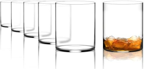Stölzle Lausitz Kyoto Bar Whiskygläser 6er-Set I 430ml Whisky Tumbler in zeitlosem Design I spülmaschinengeeignete & stabile Whiskybecher I Kristallbecher aus bleifreiem Kristallglas