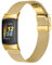 Gimuk Straps Compatible with Fitbit Charge 6/Charge 5 Strap, Adjustable Metal Mesh Loop Stainless Steel Replacement Watch Strap Band Wristband for Women Men (Gold)