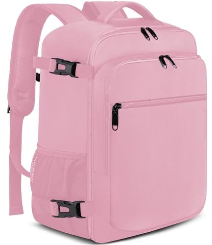 Zaino Ryanair 40x20x25 per Donna - Bagaglio a Mano 20L con Porta USB - Piccolo Zaino da Viaggio 14 Pollici per Aereo, Scuola, Lavoro, Trekking - Borsa da Cabina Rosa