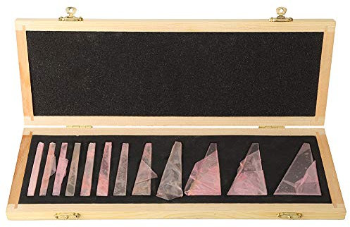 Nikou 12-Teiliger Winkelblock Aus Manganstahl, Gauge Block Set Endmaß-Satz Hochgenaues Maschinisten-Drehmaschinen-Messwerkzeug(34.00 * 13.00 * 3.00)