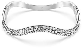 Swarovski Sublima Armreif, Weißes, Rhodiniertes Armband mit Strahlenden Kristallen im Rundschliff