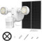 SANSI Solar Security Lights Outdoor Motion Sensor, 500LM Motion Sensor Flood Light IP65 Waterproof 5000K Daylight Security Light with 2000mAh Battery for Outdoor Security Lighting