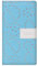 Terminplaner 2025, stilvolles blaues Glitzer-Blumendesign, schmal, weicher Einband, Wochenansicht