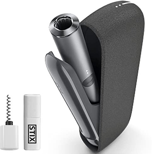 Tobacco Heater Pebble Grey + Stixziehher - Compatible with Iqos Iluma Terea