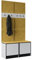 KIER FURNITURE Flurgarderobe Modern - Garderobenschrank mit Sitzbank, Haken und Schuhschrank - Flur Möbel Geräumig und Stilvoll - BxHxT 106,4x205x39cm - Weiß & Gelb