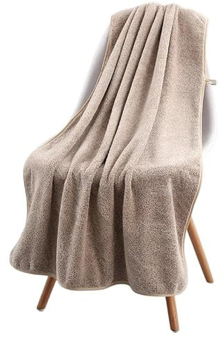 YUCHUANGYE Badetuch Weiches Korallen-Fleece-Faser-Badetuch for Erwachsene, Reine Farbe, Duschtuch for den täglichen Gebrauch zu Hause BadetüCher(Brown)